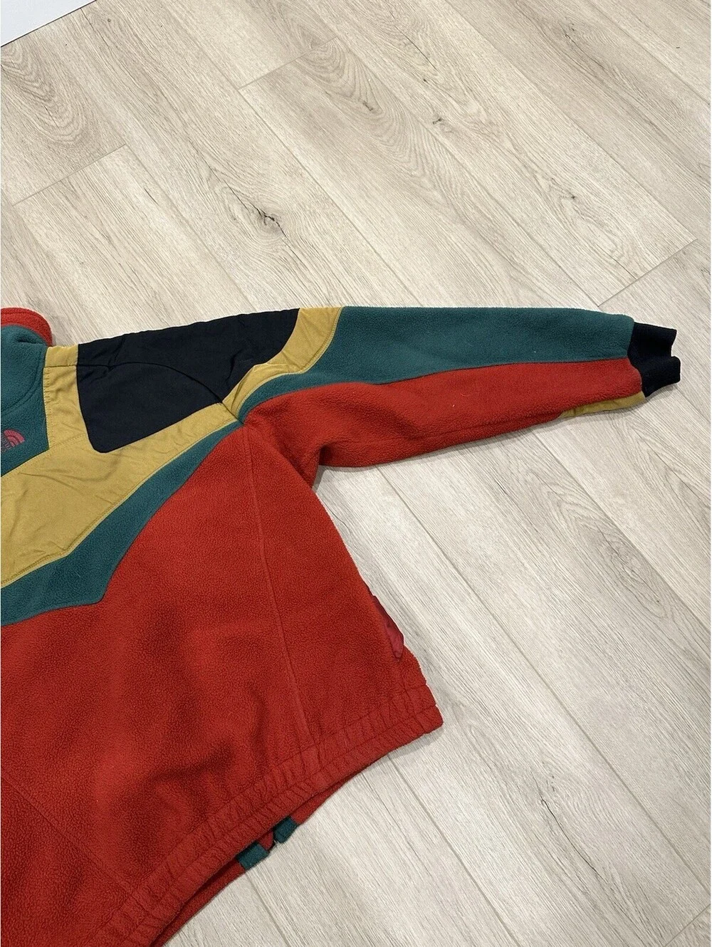 Vintage THE NORTH FACE Extreme Color Block Fleece Jacket 90s M